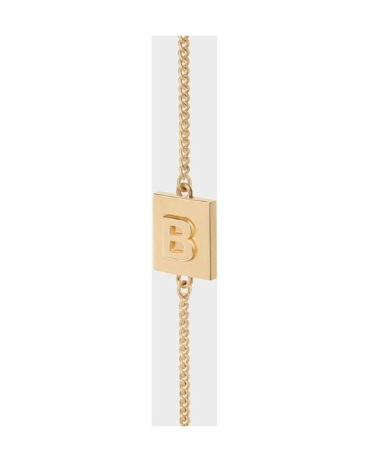 Céline White Alphabet B Bracelet
