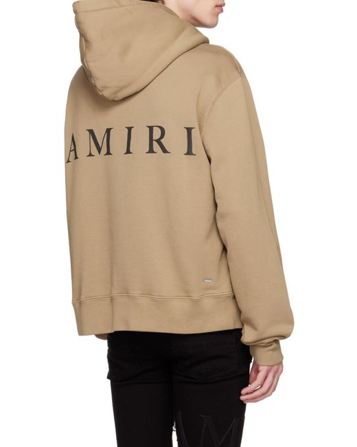 Amiri Natural Logo-Print Cotton Hoodie for men
