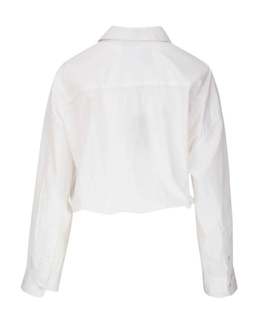 R13 White Long-Sleeved Shirt