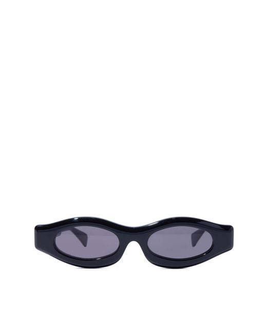 Kuboraum White Cat's Eye Frame Design Sunglasses for men