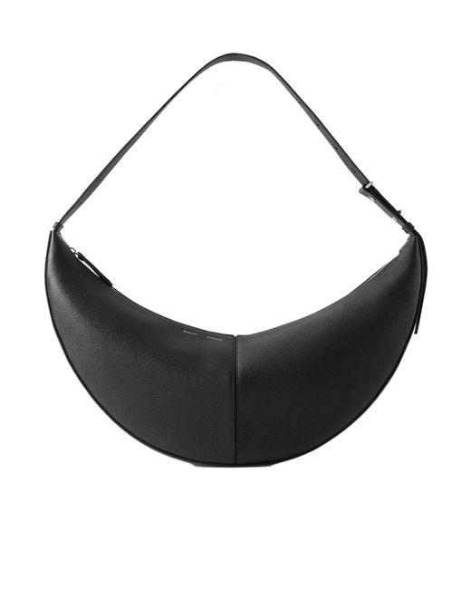 Proenza Schouler Black Slide Paneled Full-Grain Leather Shoulder Bag