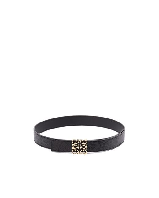 Loewe White Logo-Buckled Square Tip Belt