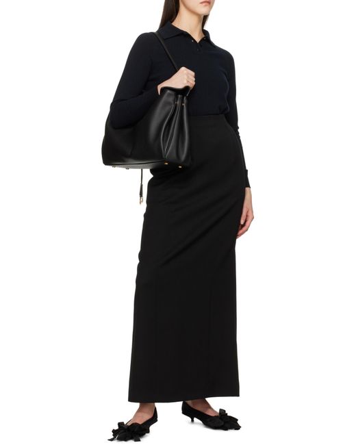 Balenciaga Black Back Slit Maxi Skirt