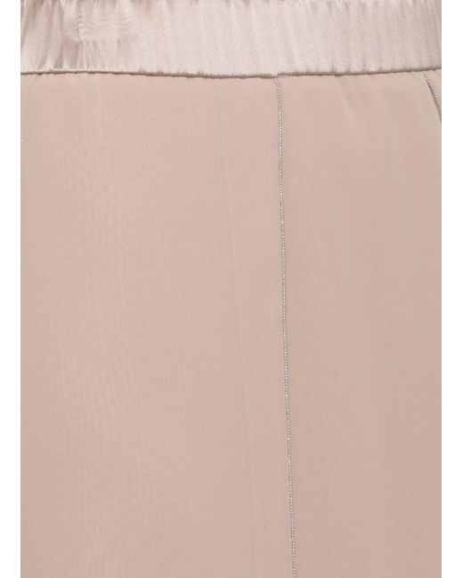 Peserico Natural Elastic Waist Layered Midi Skirt