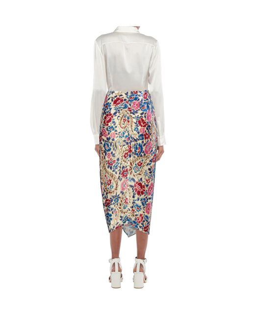 Isabel Marant White Paisley Pattern Skirt