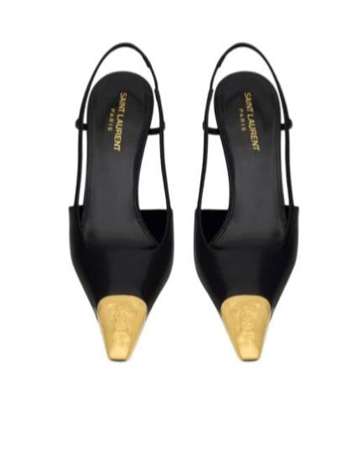Saint Laurent Multicolor Jeanne Slingback Pumps