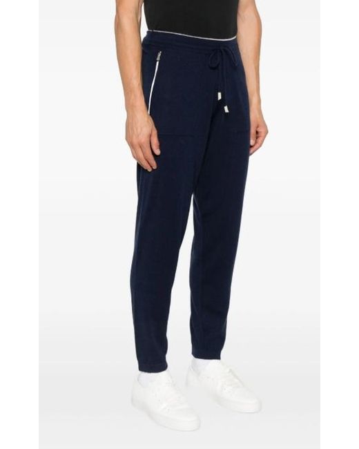 Eleventy Blue Drawstring Waist Sweatpants for men
