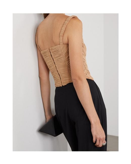 Dion Lee Natural Ruched Mini Dress
