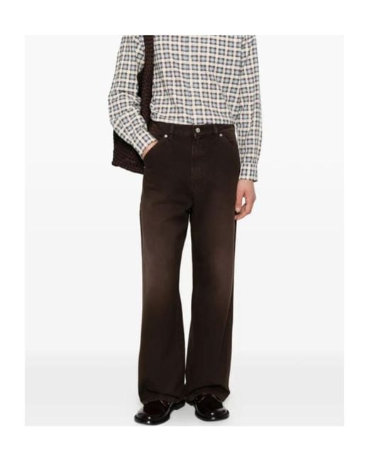 Marni Black Wide-Leg Relaxed Jeans for men