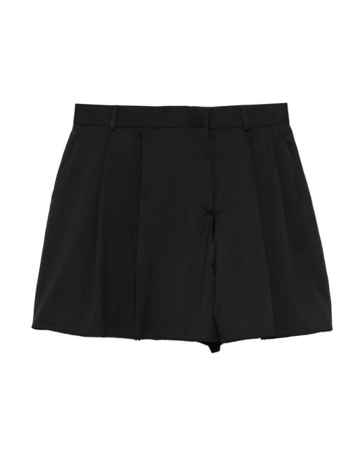 Moschino Black Virgin-Wool Shorts