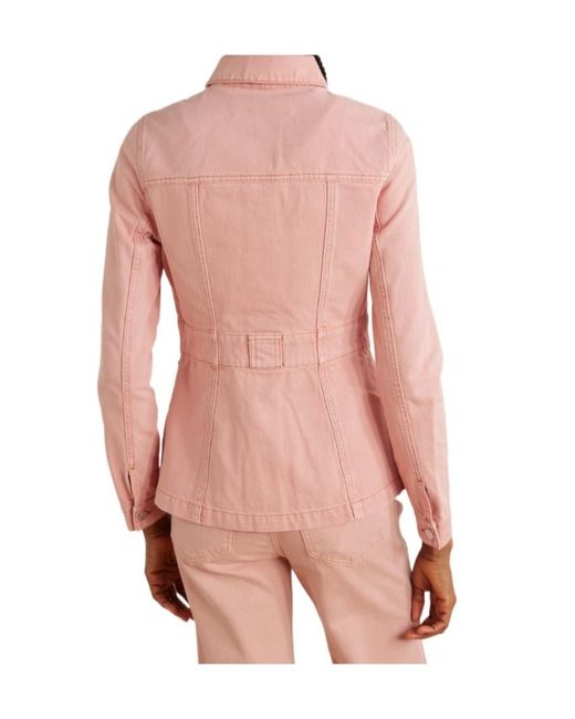 Veronica Beard Pink Marvin Denim Jacket