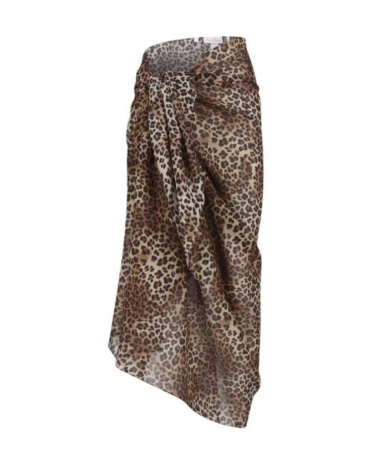Mc2 Saint Barth Brown Thaiti Printed Pareo