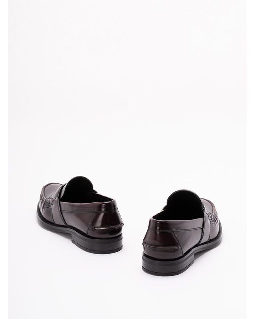Prada Black Triangle-Logo Loafers
