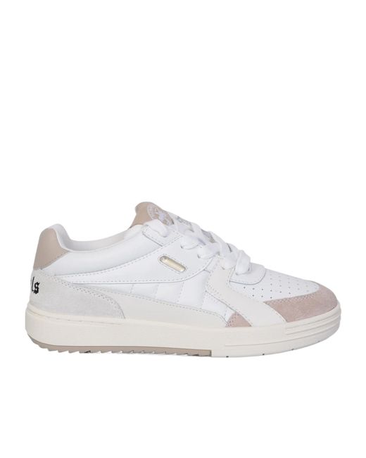 Palm Angels White Logo Round-Head Low-Cut Casual Shoes