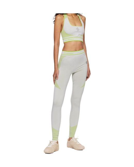 Casablanca Green Seamless Ribbed Performance Bra