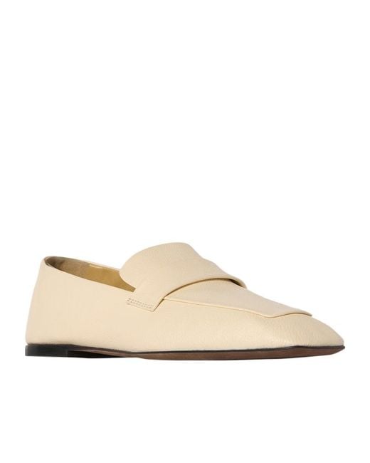 The Row Natural Square Toe Loafers