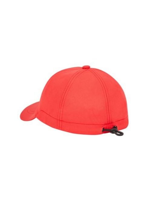 Stone Island Red Logo Baseball Hat for men