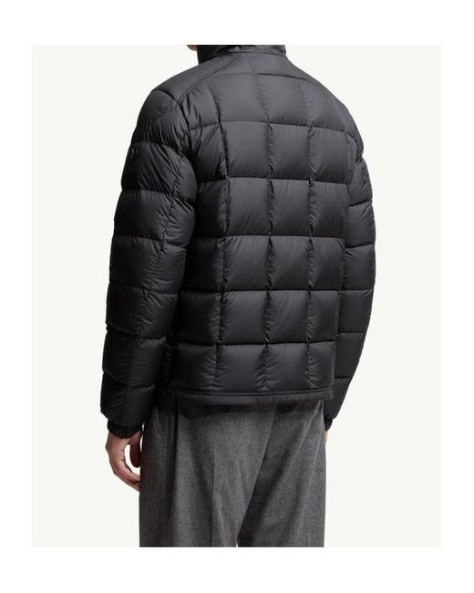 Moncler Blue Eglise Square-Quilted Hooded Short Down Jacket for men