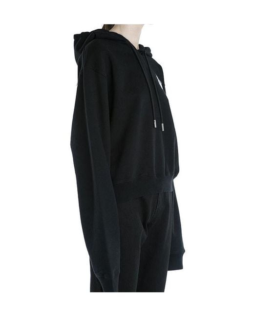 Off-White c/o Virgil Abloh Black Microenvironment Crop Hoodie