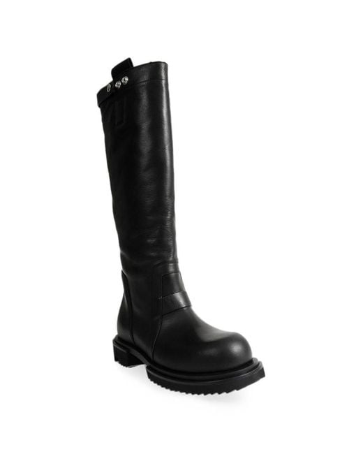 Rick Owens Black Gabe Knee-High Boots