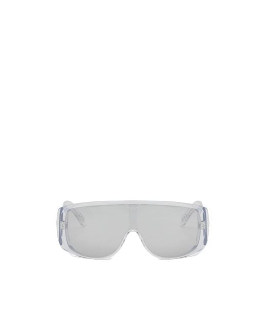 Retrosuperfuture White X Mm6 Maison Margiela Geometric Frame Sunglasses for men