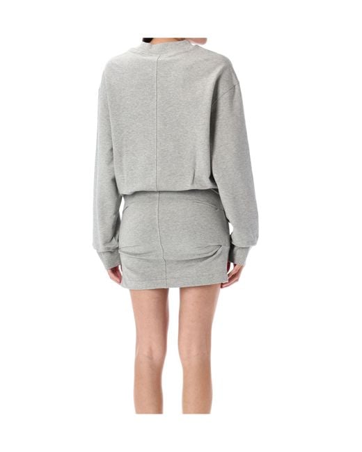 The Attico Gray Light American Mini Dress
