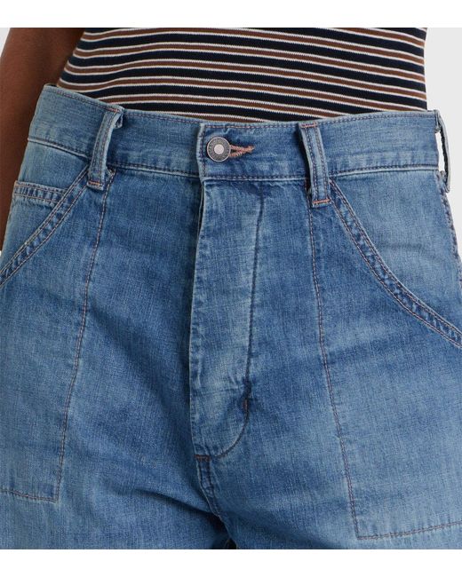 Nili Lotan Blue Wide Leg Jeans