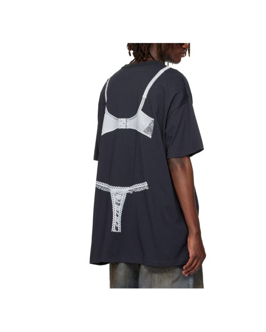 VAQUERA Blue Trompe L'Oeil T-Shirt for men