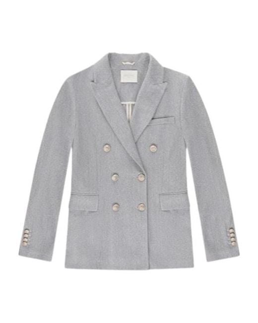Circolo 1901 Gray Double-Breasted Blazer