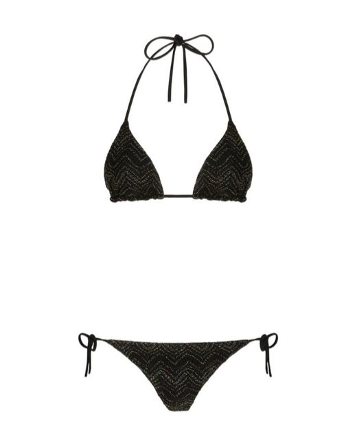 Missoni Black String Bikini Swimsuit