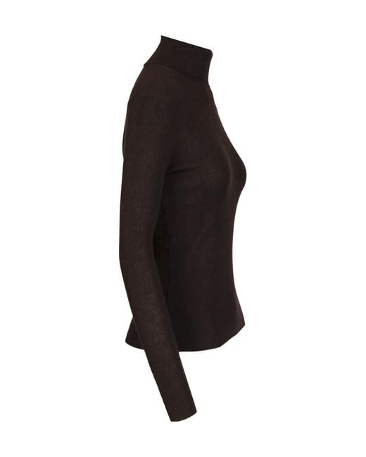 P.A.R.O.S.H. Black High Neck Knitted Jumper