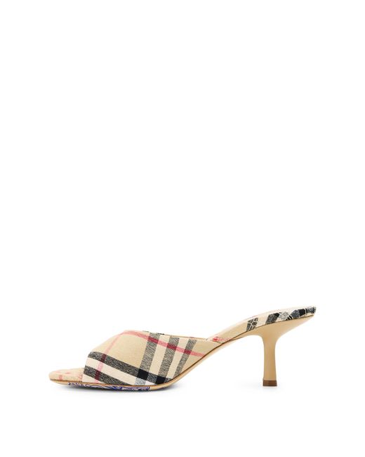 Burberry Natural High-Heeled Slippers