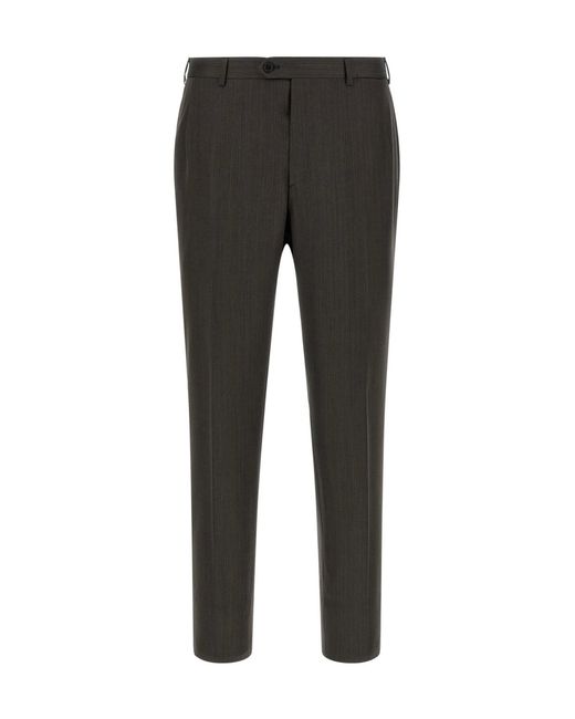 Brioni Black Long-Sleeved Blazer And Trousers Set for men