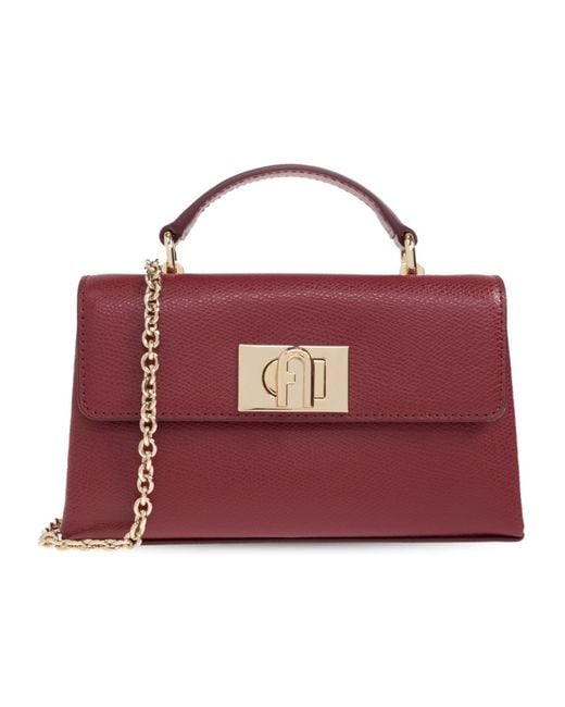 Furla Red 1927 Chain-Linked Mini Tote Bag