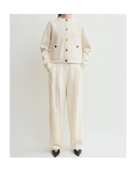 Totême  White Patch-Pocket Buttoned Cardigan