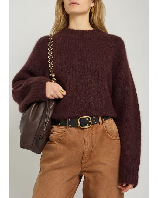 Loewe White Studded Leather Belt