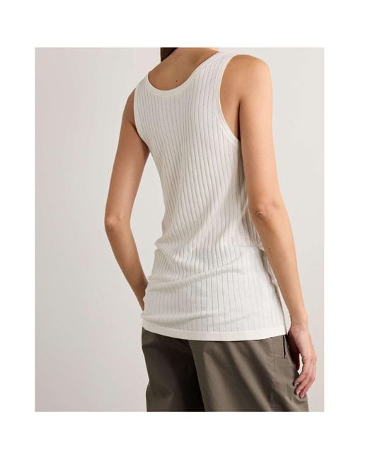 The Row White Crew Neck Vest