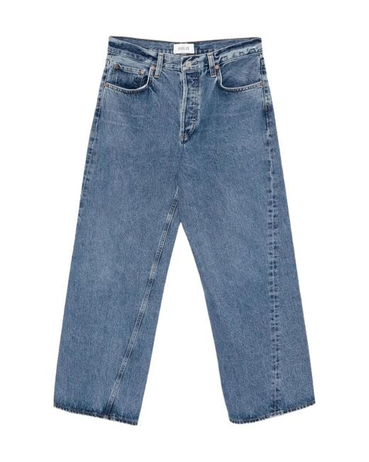 Agolde Blue Twist Low Slung Jeans