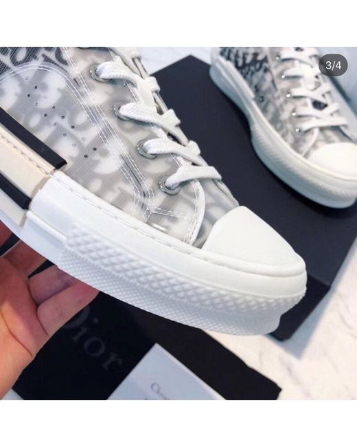 Dior White B23 League Low-Top Sneaker for men