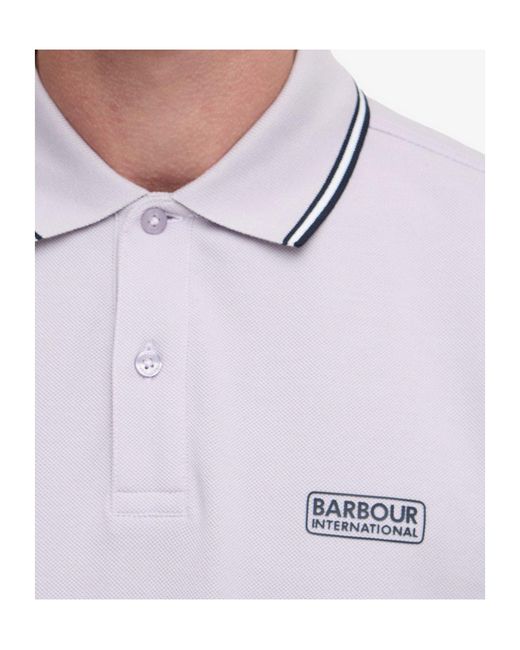 Barbour Purple Evan Logo Polo Shirt for men