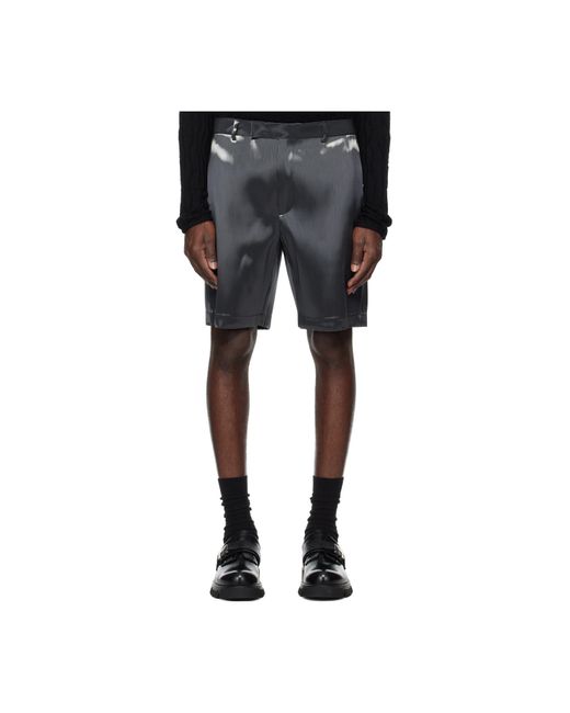 HELIOT EMIL Black Belt Loop Shorts for men
