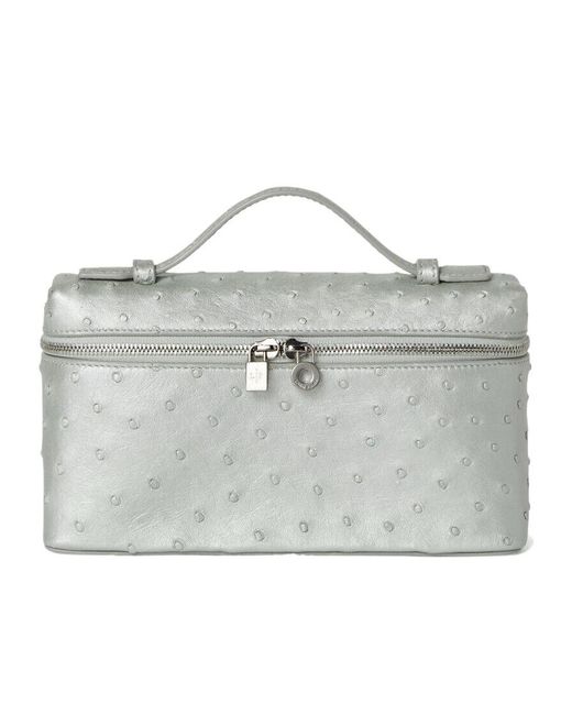 Loro Piana Gray Extra Pocket L19 Shoulder Bag