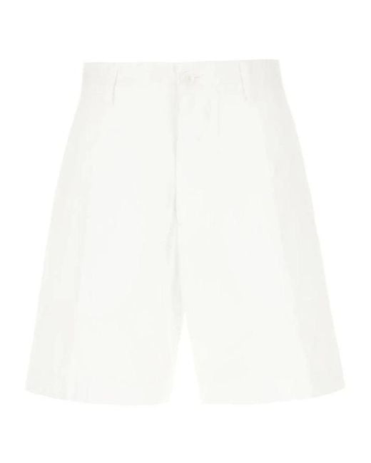 DSquared² White Wool Shorts