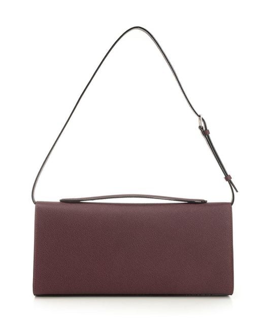 Valextra Purple Iside Clutch Bag