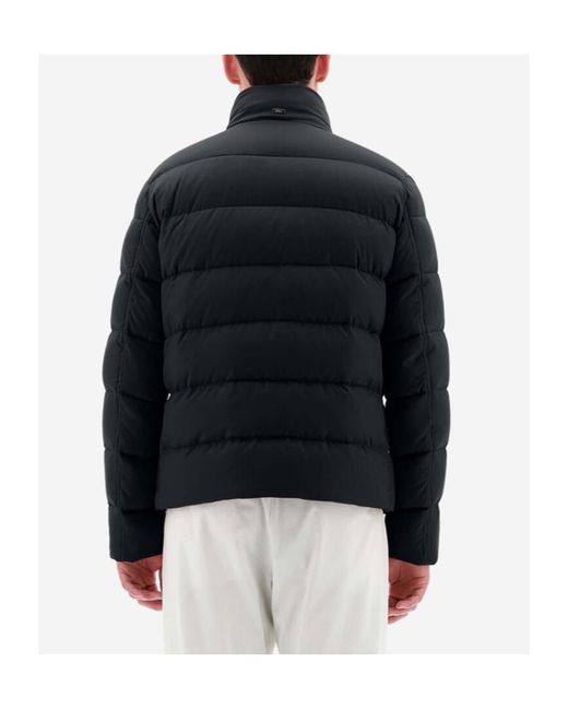 Herno Blue High-Neck Padded Coat for men