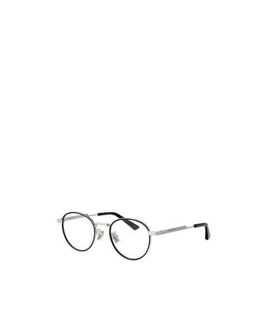 Bottega Veneta Metallic Eyewear Round Frame Glasses for men
