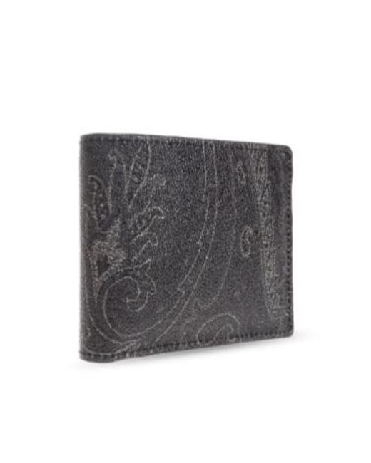 Etro Gray Rectangular Wallet for men