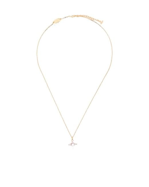 Vivienne Westwood White Ofelia Crystal-Embellished Necklace