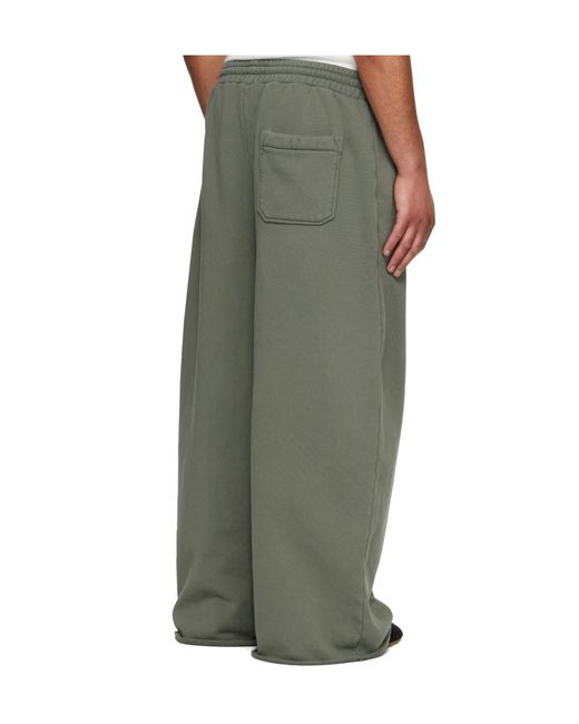 Lu'u Dan Green Bontan Drawstring Sweatpants for men