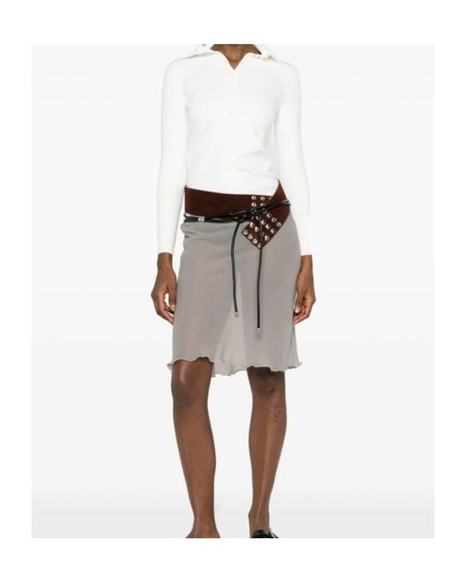 Totême White Totême Buttoned High-Neck Knitted Cardigan